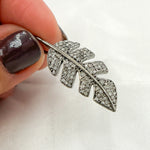 Load image into Gallery viewer, DC446. Diamond Sterling Silver Leaf Pendant