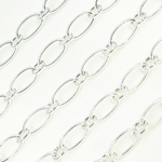 Load image into Gallery viewer, Buy Silver Textured & Smooth Oval Chain