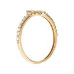 Load image into Gallery viewer, 14K Solid Gold Diamond Cross Ring.