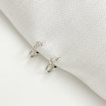 Load image into Gallery viewer, 14k Solid Gold Diamond Huggies Hoops