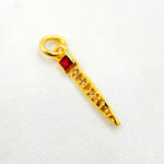 Load image into Gallery viewer, DC363. Diamond Sterling Silver Spike Pendant with Gemstone