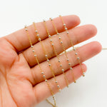 Load image into Gallery viewer, V289TT. 14k Gold Filled Chain and 3 Sterling Silver Beads in Between