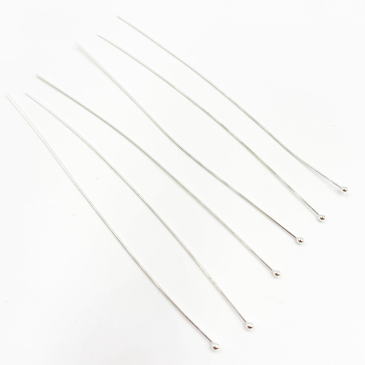 Buy White Sterling Silver Ball 3 Inch Headpin
