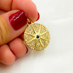 Load image into Gallery viewer, DP601. Diamond Silver Star Pendant with Gemstone