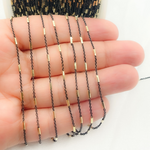 Load image into Gallery viewer, Gold Plated and Black Rhodium Two Tone Bar Chains