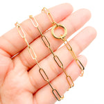 Load image into Gallery viewer, 070KR0124169. 14K Yellow Gold Flat Paperclip Necklace