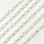 Load image into Gallery viewer, Silver Twisted Oval and Round Link Chains