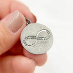 Load image into Gallery viewer, DC099. Diamond Sterling Silver Round Infinity Symbol Pendant