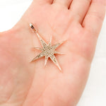 Load image into Gallery viewer, DP116. Diamond Sterling Silver Star Pendant