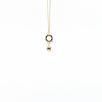 Load image into Gallery viewer, CMF00357B. 14K Solid Gold Blue Natural Diamond Round Charm