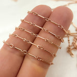 Load image into Gallery viewer, 567RGF. 14K Rose Gold Filled Tube Chain