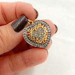 Load image into Gallery viewer, DP175. Diamond Sterling Silver Heart Pendant with Design