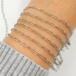 Load image into Gallery viewer, Oxidized Sterling Silver Paperclip Link Chain