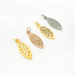 Load image into Gallery viewer, DC781. Diamond Sterling Silver Leaf Shape Pendant