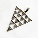 Load image into Gallery viewer, DP521. Diamond Sterling Silver Triangle Pendant