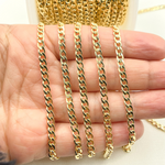 Load image into Gallery viewer, 3309CHRGF. Gold Filled Flat Round Shape Curb Chain