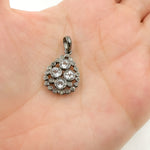 Load image into Gallery viewer, DSP08. Diamond Sterling Silver Drop Pendant with Gemstone