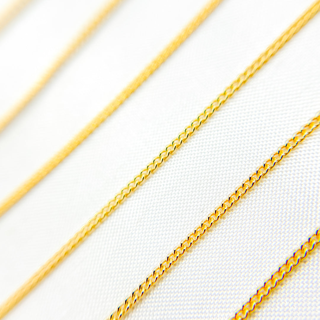 14K Solid Gold Curb Chain