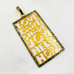 Load image into Gallery viewer, DP150. Diamond Sterling Silver Rectangle Pendant