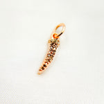 Load image into Gallery viewer, DC404. Diamond Sterling Silver Mini Horn Charm