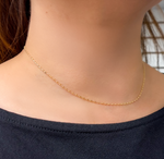 Load image into Gallery viewer, Shop Now Gold Cube Satellite Necklace