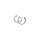 Load image into Gallery viewer, EHD57037W. 14k Solid Gold Baguette Hoops