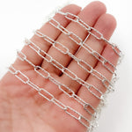 Load image into Gallery viewer, V8FDSS. Sterling Silver Hammered Paperclip Chain