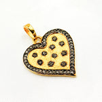 Load image into Gallery viewer, Silver Heart Pendant with Gemstone
