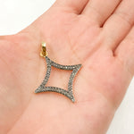 Load image into Gallery viewer, DC038. Diamond Sterling Silver Star Shape Pendant