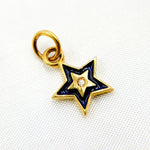 Load image into Gallery viewer, Shop Now Diamond Sterling Silver Star Enamel Charm