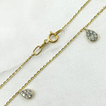 Load image into Gallery viewer, NT112825. 14K Solid Gold Diamond Drop Dangle Necklace