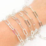 Load image into Gallery viewer, Shop Now Sterling Silver Flat Paperclip Chain
