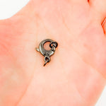 Load image into Gallery viewer, Black Rhodium Sterling Silver Trigger Clasp