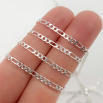Load image into Gallery viewer, Sterling Silver Flat Figaro Chain