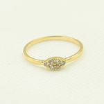 Load image into Gallery viewer, 14K Solid Gold Diamond Evil Eye Ring. ZGG685