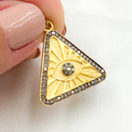 Load image into Gallery viewer, Diamond Sterling Silver Triangle Pendants