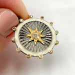 Load image into Gallery viewer, Shop Now Diamond Sterling Silver Round Star Enamel Pendant