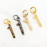 Load image into Gallery viewer, DC180. Diamond Sterling Silver Number "1" Charm