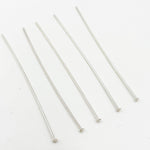 Load image into Gallery viewer, 26 Gauge White Sterling Silver Flat 2 Inch Headpin