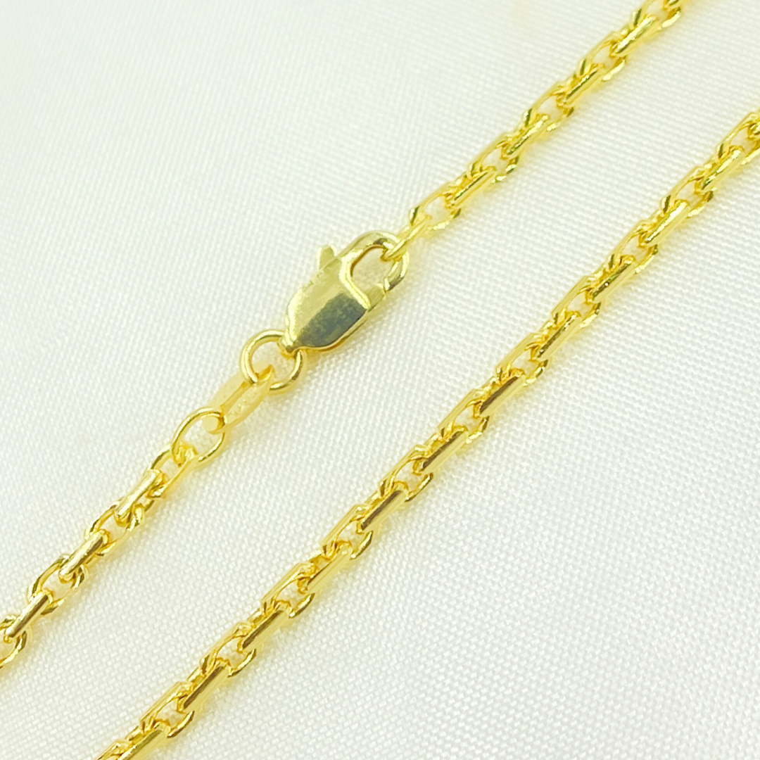 14k Solid Yellow Gold Box Link Chain