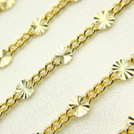 Load image into Gallery viewer, V162GP. Gold Plated Sterling Silver Curb and Marina Diamond Cut Link Chain