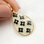 Load image into Gallery viewer, Buy Now Diamond Sterling Silver Drop Flower Enamel Pendant