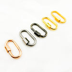 Load image into Gallery viewer, DC603. Sterling Silver Oval Carabiner Clasp
