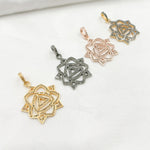 Load image into Gallery viewer, DP277. Diamond Sterling Silver Abstract Flower Pendant