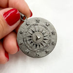 Load image into Gallery viewer, DP398. Diamond Sterling Silver Round Star and Sun Pendant