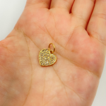 Load image into Gallery viewer, GDP199. 14K Solid Gold Diamond Heart Charm
