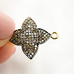 Load image into Gallery viewer, Diamond Sterling Silver Flower Connector