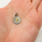 Load image into Gallery viewer, DC465. Diamond & Sterling Silver Round Flower Charm