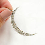 Load image into Gallery viewer, DP495. Diamond Sterling Silver Moon Pendant