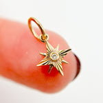 Load image into Gallery viewer, Gold Star Charm with Diamond